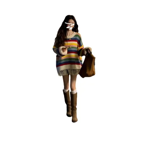 VENICEW Свитер с VN Брендом Наклейка Женские Трикотаж