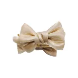 Двусторонний бант, низкая заколка, бежевый: 1 шт