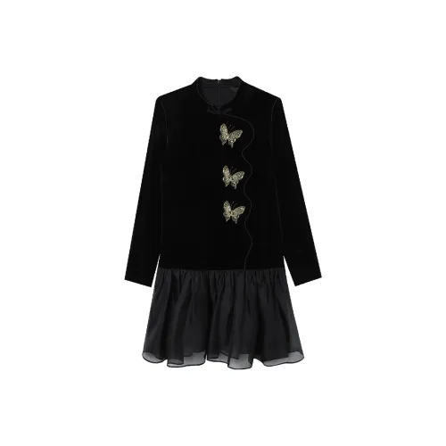 LOUISY AO Длинное платье с длинными рукавами женское