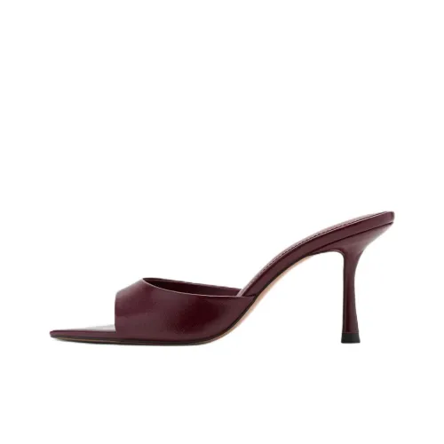 MANGO Шлепанцы Женские Бордовый