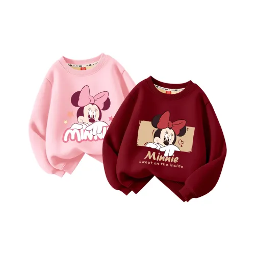 Disney [Утолщенный и с флисовой подкладкой] Dipa Smile Розовый + Dida Hide Бургунди KIDS Свитшоты