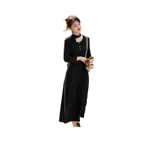 Still Quiet Длинное платье с длинными рукавами женское