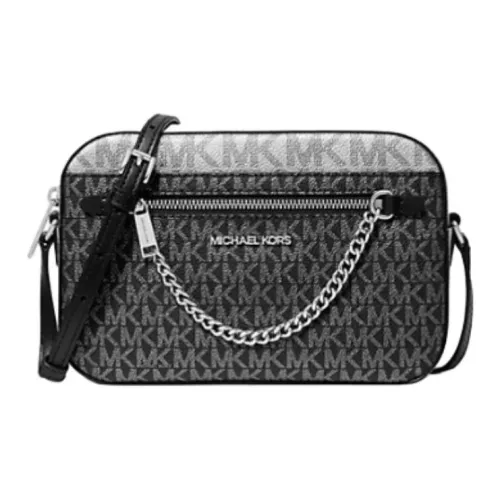 MICHAEL KORS Jet Set Холст Сумка через плечо Большая Женская Черная