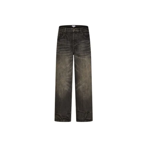 URBAN REVIVO Жженый янтарный Мужские Джинсы