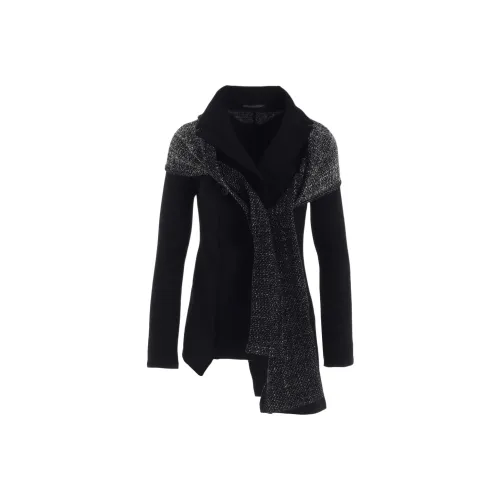 Yohji Yamamoto Femme FW25 Мягкий WOLLEN 1 14 Ткань COMBI O Ожерелье-чокер Куртка Куртки Пальто Женские