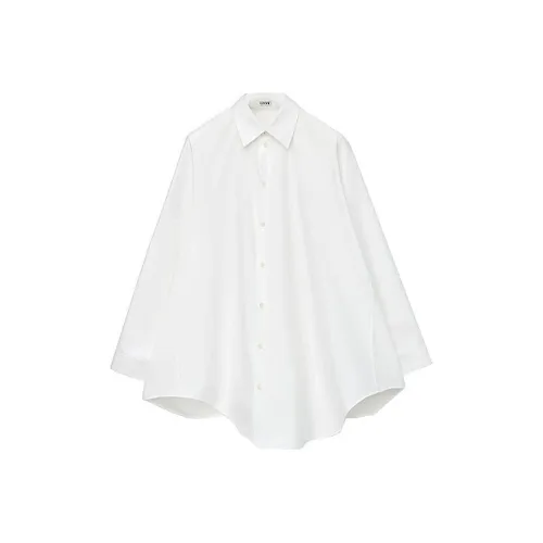 LOEWE Совместное издание Длинное платье с длинными рукавами Женское белое