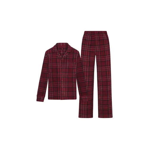 SKIMS Праздника Fw25 Флис Сон Унисекс Набор Комплект Пижама Унисекс