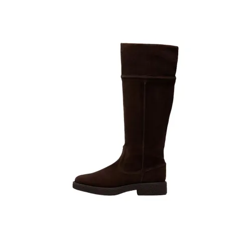 Clarks Nella Hi Колено Высокие сапоги Женские Темно-коричневый