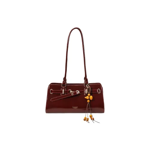 PAYOT Синтетическая кожа Бордо Осенний Плечевая сумка Стандартная Женская Многоцветная