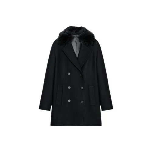 ZARA Черное Женское Пальто