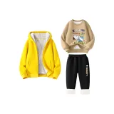 Желтый комплект одежды [утолщенный и с флисовой подкладкой]