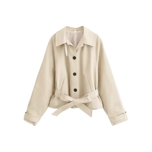 HAITA Короткий тренч минималистского стиля женский