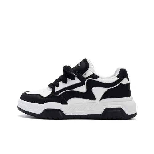 HUANQIU Легкий Skateboard Обувь с Низким Верхом Мужская Белый Черный