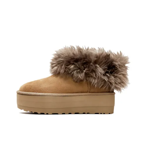 UGG Ван Гог Genesis Слушая Снег Теплоизоляционный Короткий Сноубутсы Женские Коричневый
