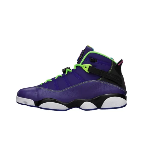 Jordan Air Jordan 6 Кольца Bel Air Нескользящий Легкий Высокий Топ Винтажные Баскетбольные Кроссовки Мужской Фиолетовый