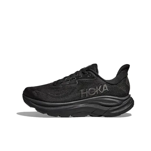 HOKA ONE ONE Slip-resistant Abrasion-resistant Low Top Casual Running Shoes Women's Black White HOKA ONE ONE Противоскользящие Износостойкие Низкие Топ Повседневные Беговые Кроссовки Женские Черный Белый