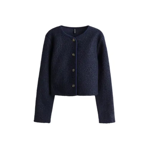 H M Морской Синий Женский Бархатный Куртки