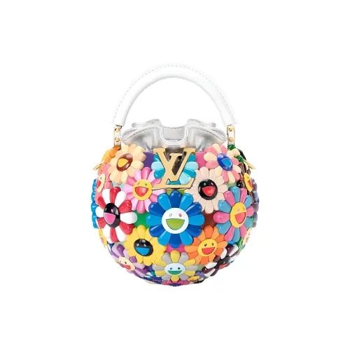 LOUIS VUITTON Takashi Murakami Коллаборация Capucines Сферический Тип Сумка Женская Многоцветная