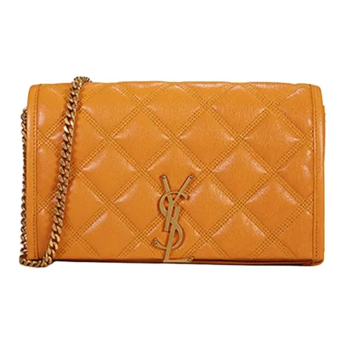 SAINT LAURENT BECKY Lambskin Сумка через плечо Женская Коричневая