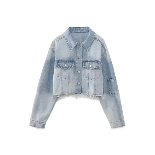 HAITA Cropped Denim Jacket Women's