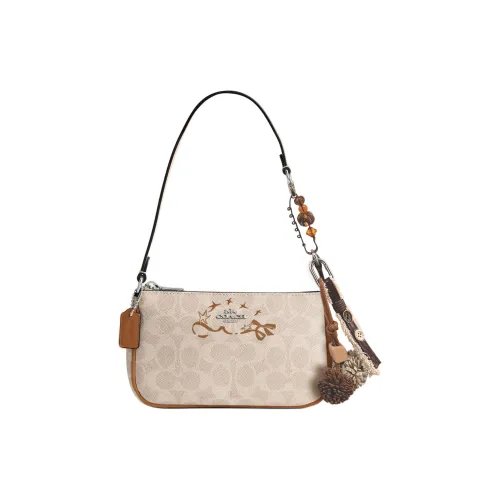 COACH Nolita Покрытый холст Сумка Маленькая Женская Абрикосовая