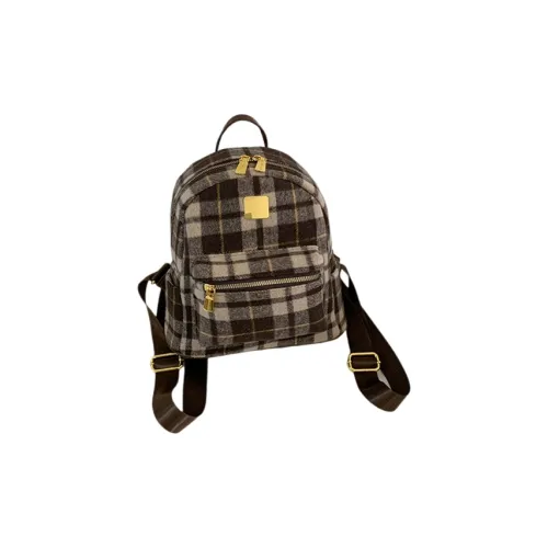 LOUIS ROYALN Шерстяной рюкзак стандартный женский кофе зеленый