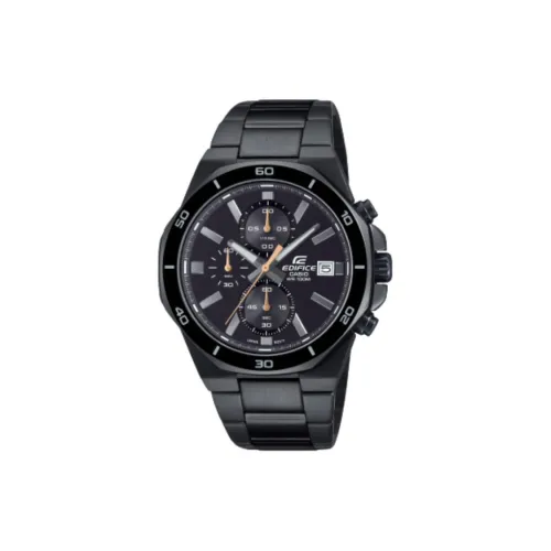 CASIO EDIFICE Кварцевый механизм нержавеющая сталь ремешок мужские часы черный циферблат