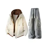 Абрикосовый топ + желтые грязные штаны