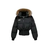 Черный хлопковый пуховик