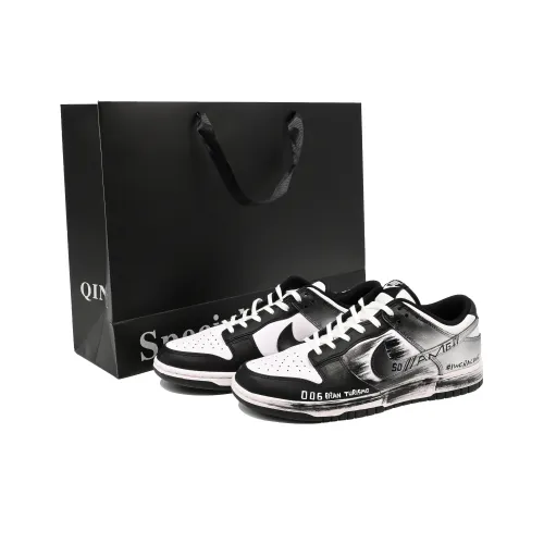 Nike Dunk Abrasion Resistant Низкие Кроссовки для скейтбординга Мужские Серый Серебряный