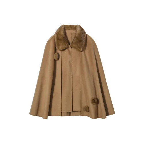 JUNUIO Двойной Sided Кашемир Пальто Укороченный Норка Ожерелье-чокер Модный Плащ Шерстяной Пальто Унисекс