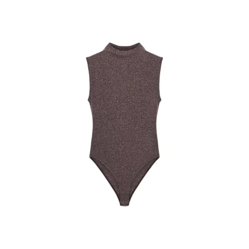 ZARA Зебра с принтом коричневый женское боди