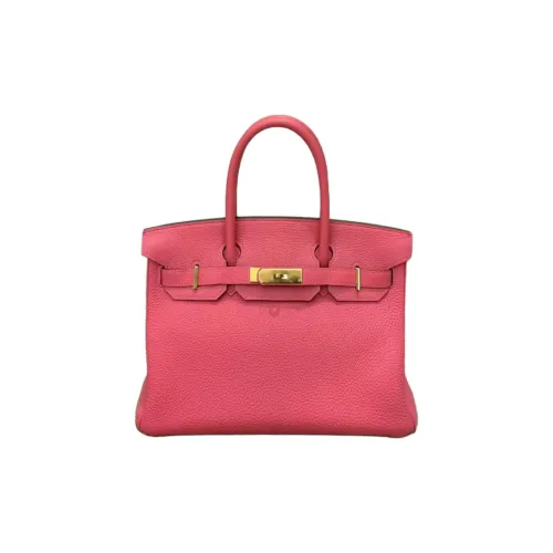HERMES Birkin Коровья кожа Togo Сумка Birkin Сумка Женская U5 Розовый Помада Lip Balm Пудра