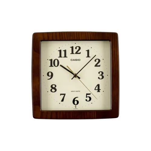 CASIO Radio Controlled Механизм Resin Стена Часы Унисекс Бежевый