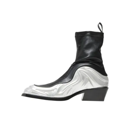 VERSACE Van Sicet Solare Ботильоны Мужские Серебряные