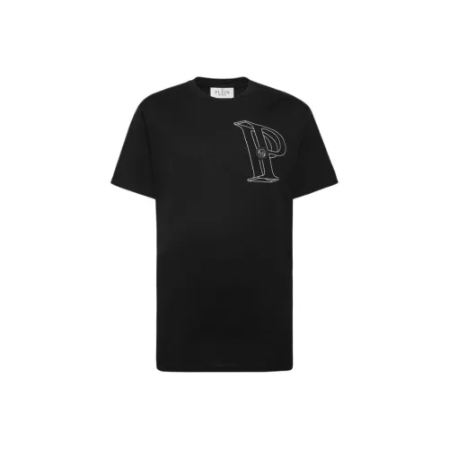 PHILIPP PLEIN T-рубашка с круглым вырезом Ss Wire рамка T-рубашка мужская черная