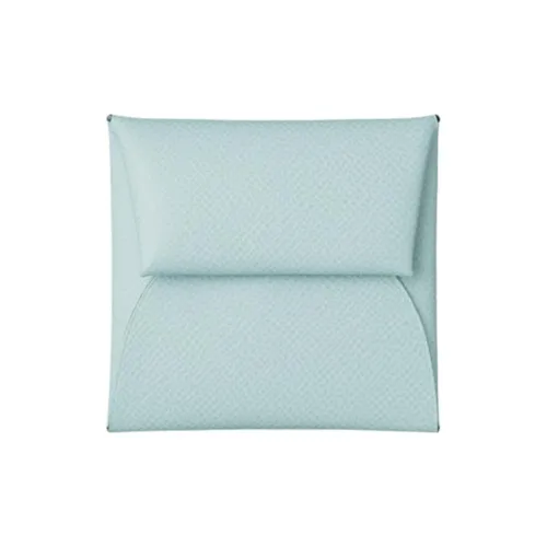 HERMES Bastia Epsom Телячья кожа Кошелек Женские T0Bleu Brume Пыльно-голубой