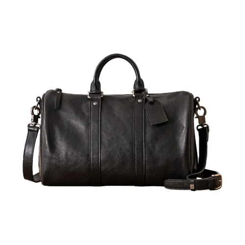 Back Step Коровья кожа Одно плечо Сумка Большая Мужская Черная