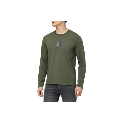 Calvin Klein Оливково-зеленые Мужские T-рубашки
