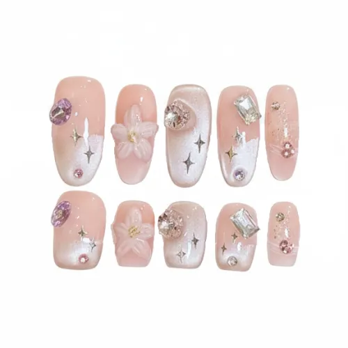 XNTX Nail Патч False Nail Овальный Мягкий Color Series Телесный Coquette