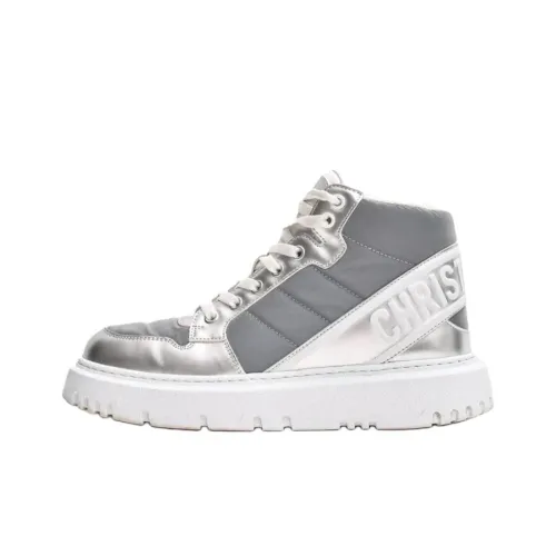 DIOR D Игрок MID Топ Скейтборд Кроссовки Женские Серебристый Серый
