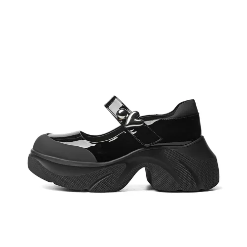 RED DRAGONFLY Платформа Туфли Мэри Джейн 7CM Женские