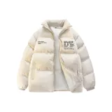 Белый хлопковый пуховик