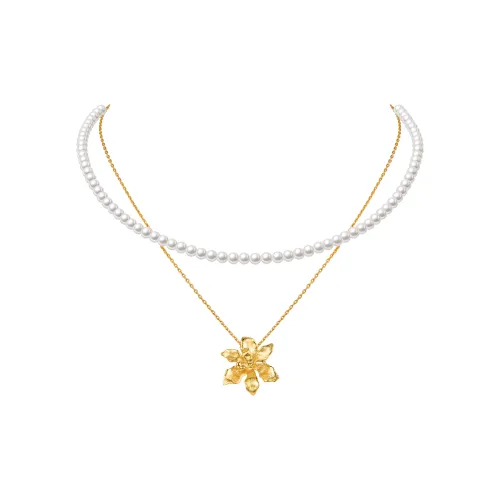 ZEGL Медное покрытие ожерелья из 14К золота женские