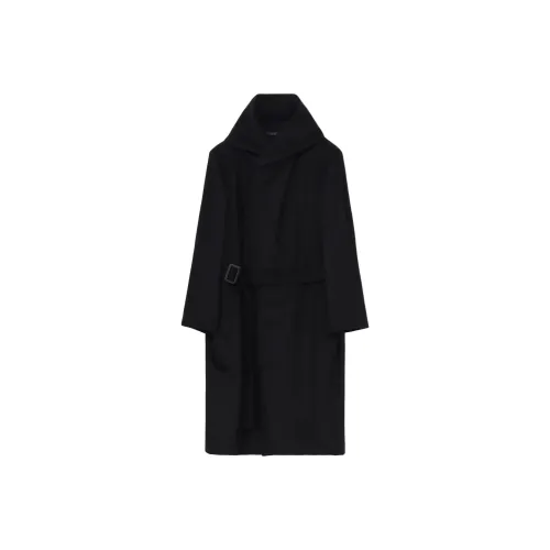 Yohji Yamamoto Pour Homme FW25 с капюшоном пальто для мужчин с бобром