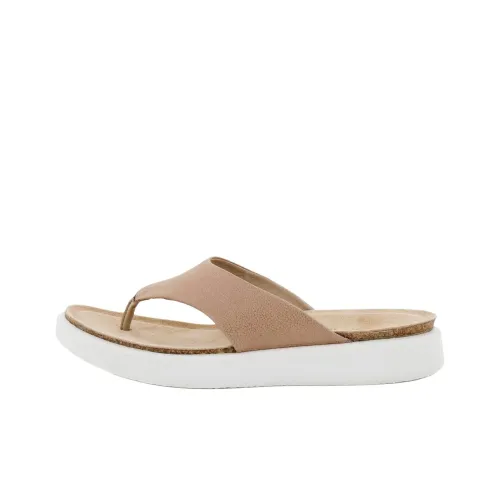 Ecco Устойчивые к истиранию Шлепанцы Женские Бежевые