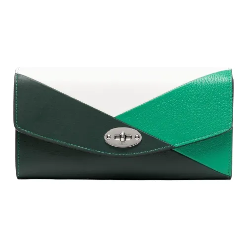 Mulberry Кожа Кошелек Женские Черный Белый и Зеленый
