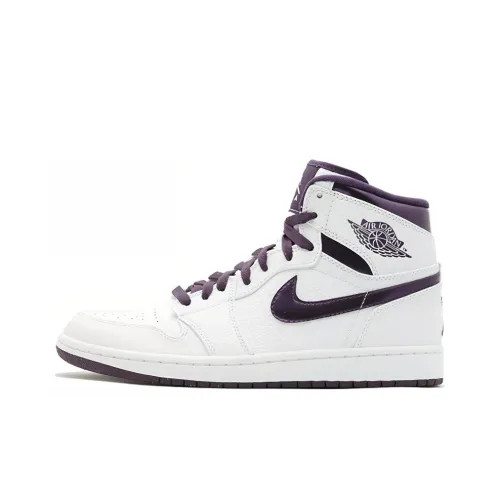 Jordan Air Jordan 1 Ретро Grand Фиолетовый Амортизация Противоскользящий Устойчивый к истиранию Высокий Топ