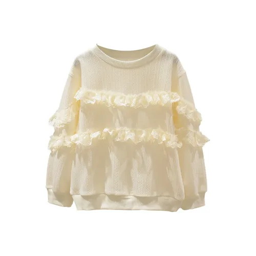 Chiaus Девочки Кружевная отделка Свитшот Принцесса Пуловер Детский