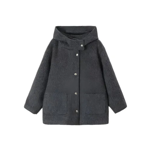 SKYA Темно-серый с булавкой женское пальто